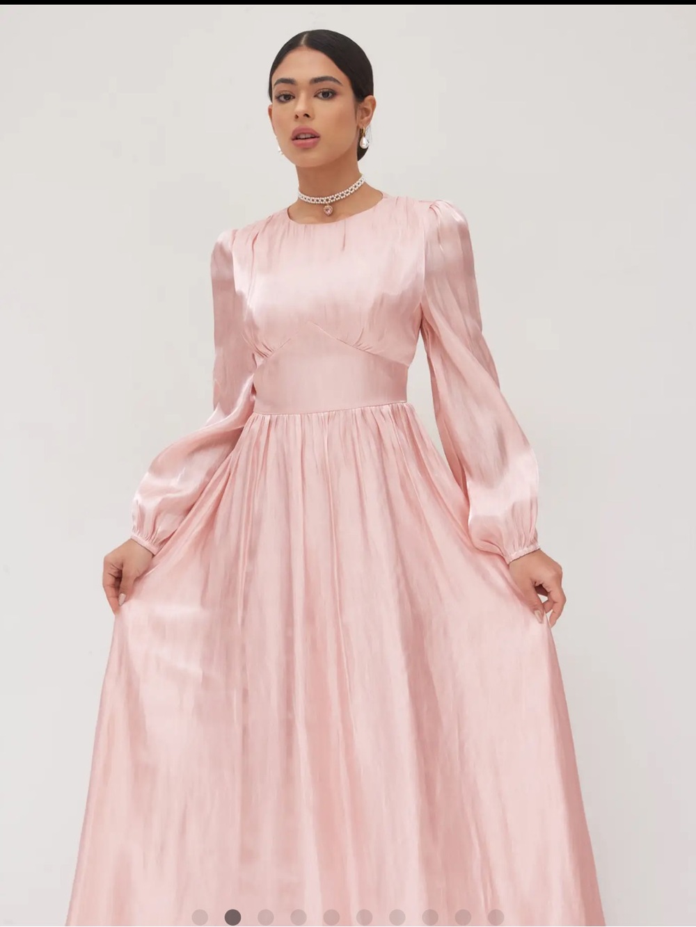 NWT CIDER ROUND NECKLINE RUFFLE MAXI DRESS - Picture 2 of 13